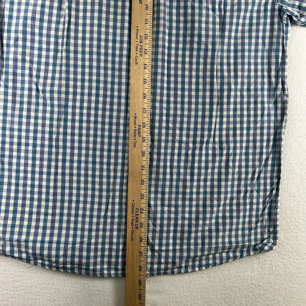 The North Face Shirt Mens Medium Blue Short Sleeve Button Up Outdoor Hiking